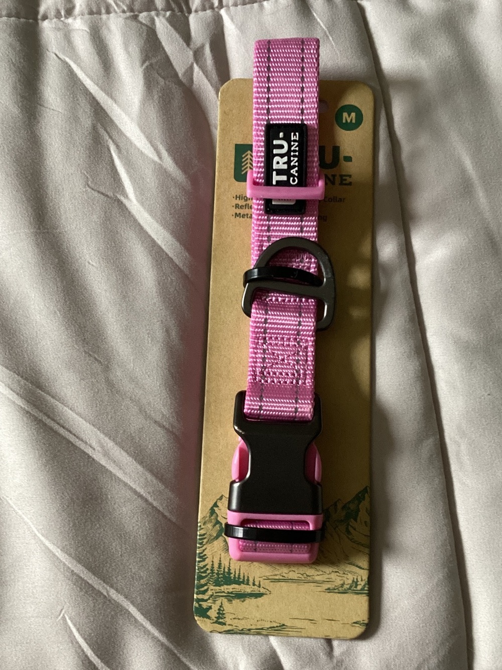 Pink Adjustable Dog Collar - Medium